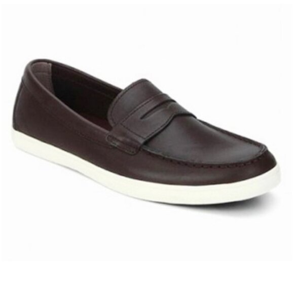 Cole Haan SZ 12 Hyannis Brown Leather Loafer / Sneaker Wardrobe Staple Preppy - Picture 1 of 9